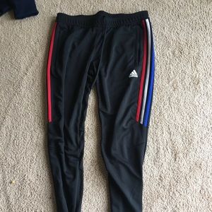 Adidas Track Pants With Red White and Blue stripes